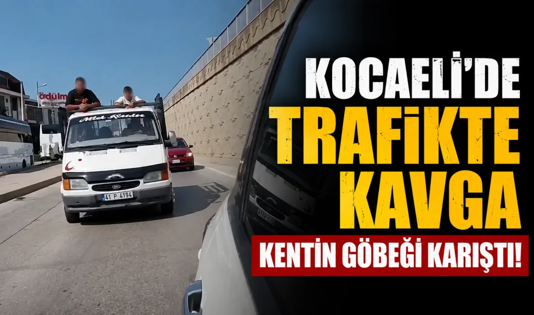 Kocaeli'nin İzmit ilçesinde seyir halindeki iki araç sürücüsü arasında sıkıştırma