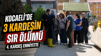 Kocaeli'nin Darıca ilçesinde sahilde cansız bedenleri bulunan 3 kardeşin cenazeleri,
