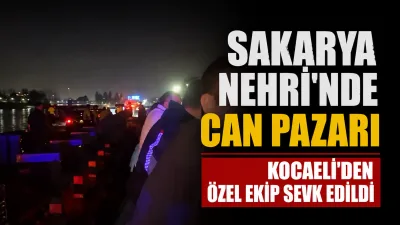 Sakarya'da gece saatlerinde bir kişinin köprüden Sakarya Nehri'ne atladığı ihbarı