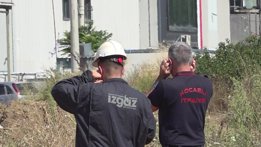 Kocaeli'de korku dolu anlar: Doğalgaz borusu patladı