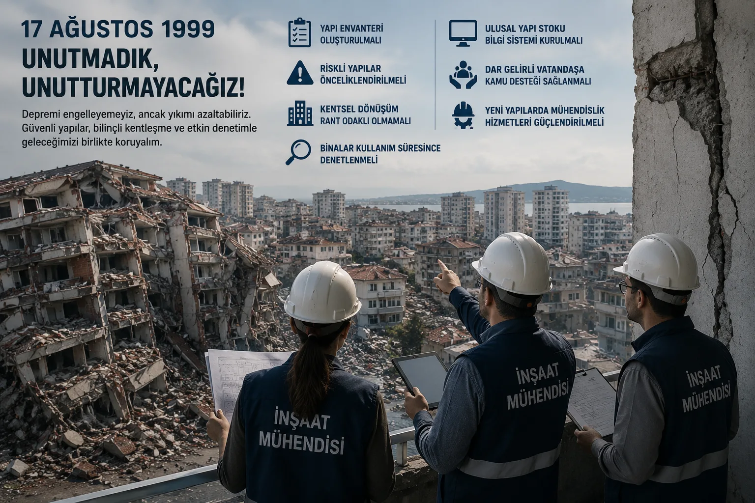 TMMOB İnşaat Mühendisleri Odası, 17 Ağustos Marmara Depremi’nin 27. yılında