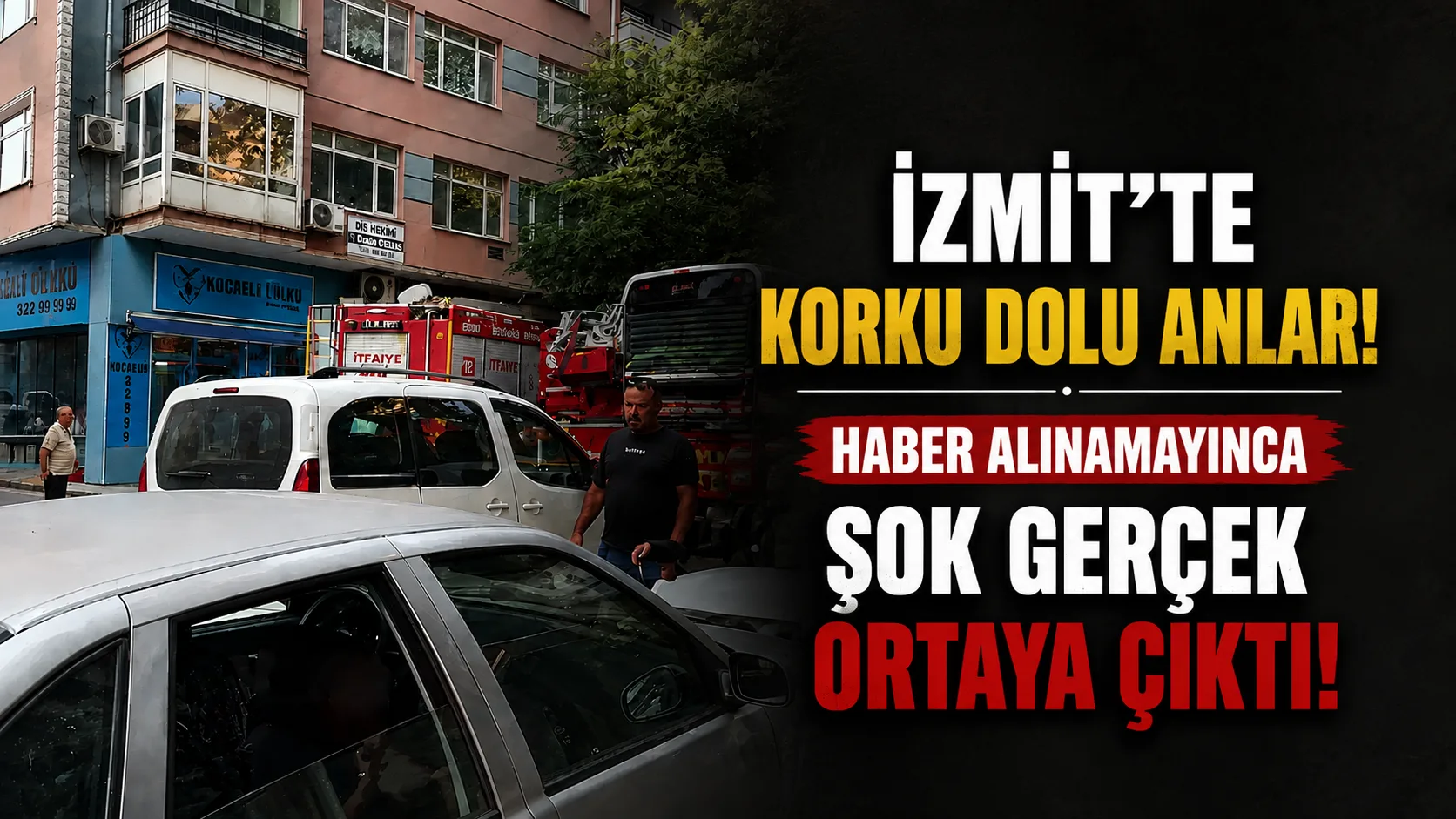 İzmit İnönü Caddesi üzerinde yaşanan olayda, eşine ulaşamayan ve kapıyı