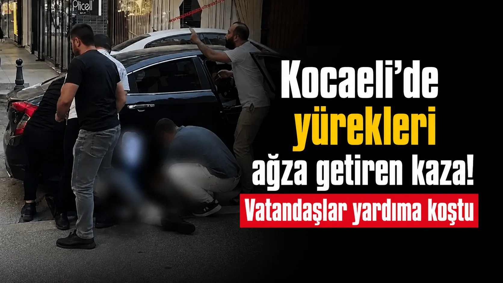 Kocaeli Fethiye Üst Geçit mevkiinde sağa dönüş yapan otomobilin çarptığı