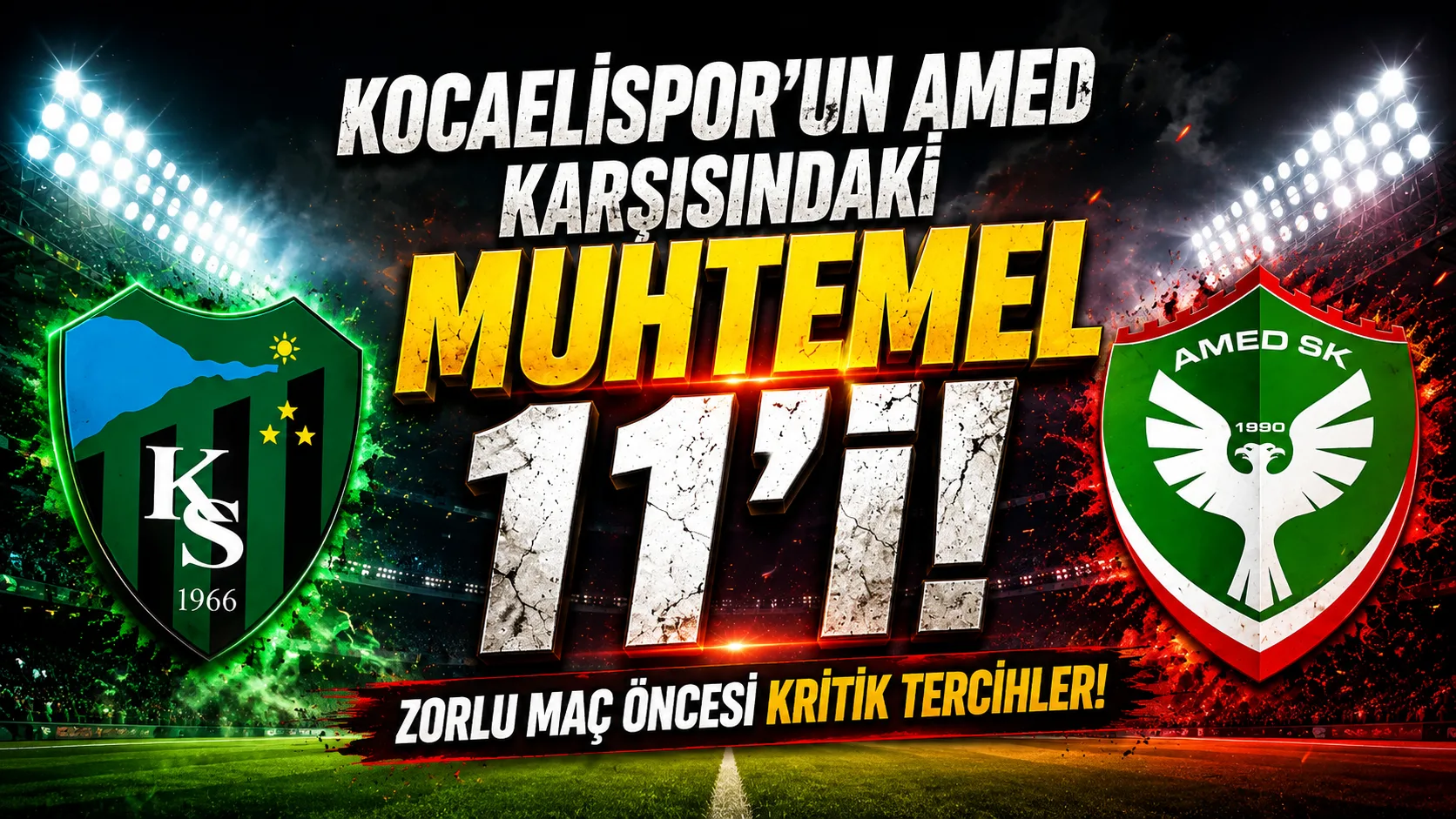 Trendyol Süper Lig’in 2. haftasında temsilcimiz Kocaelispor, evinde Amed FK