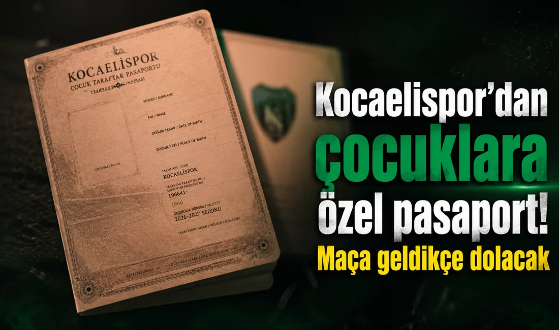 Kocaelispor, çocuk taraftarlar için Çocuk Taraftar Pasaportu projesini başlatıyor. Pasaportlar