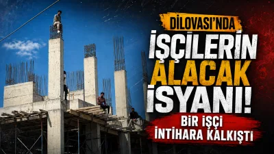 Dilovası Müftülük Hizmet Binası inşaatında çalışan işçiler, 3 aylık ücretlerini