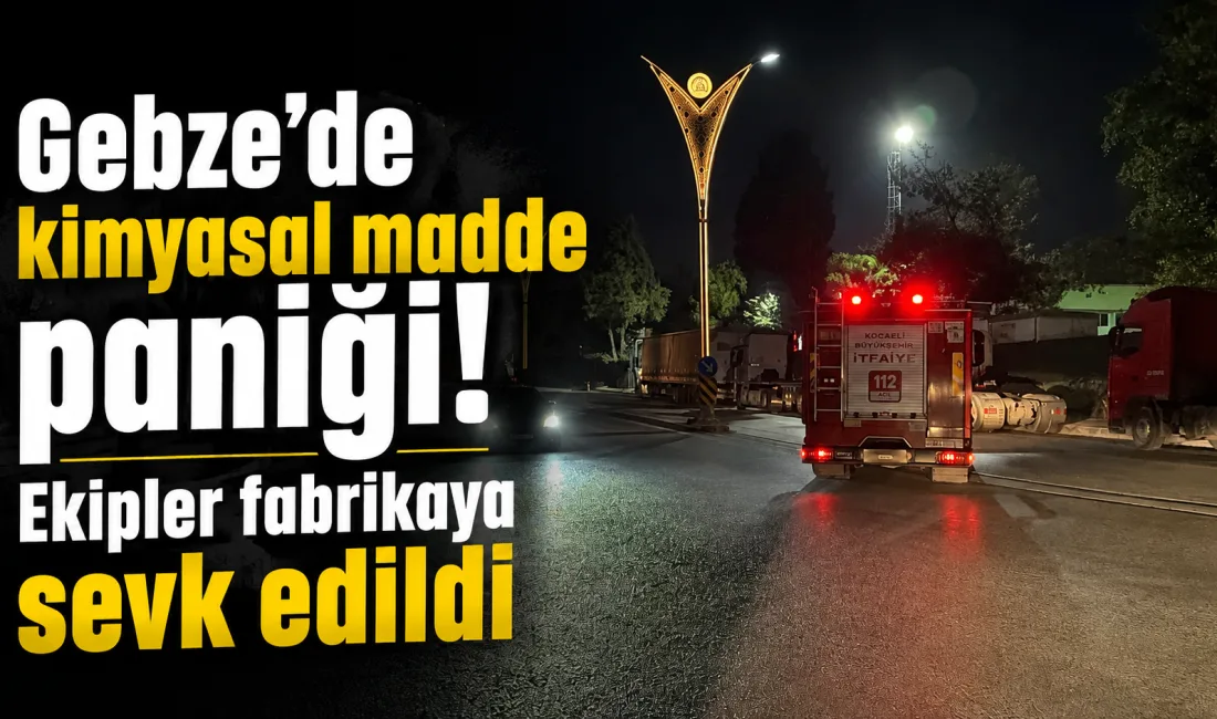 Gebze’de kozmetik üretimi yapılan fabrikada asansördeki bidon devrildi, yaklaşık 10