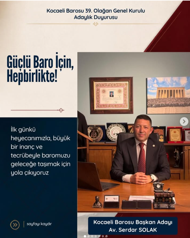Kocaeli Barosu’nda yarış kızışıyor! İşte adaylar