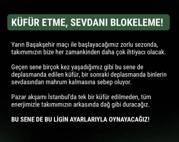 Hodri Meydan’dan tribünlere uyarı: Ceza Gelmesin!