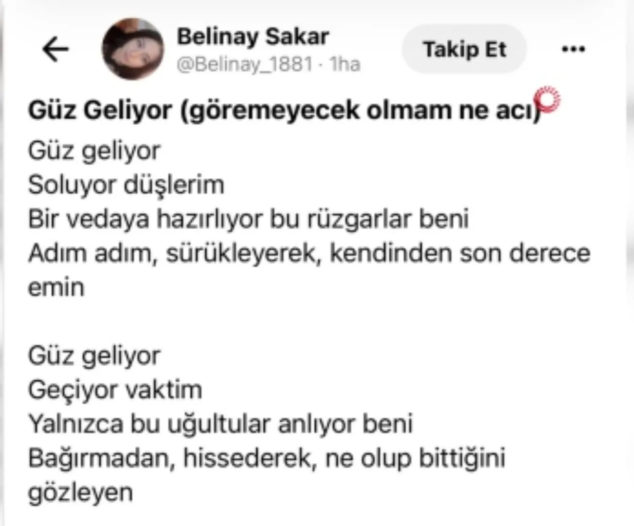 Kocaeli'de cansız bedeni bulunan Belinay Sakar'dan geriye bu satırlar kaldı
