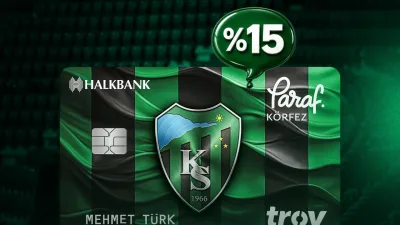 Kocaelispor Kulübü, kulübe özel çıkarılan Paraf Körfez kredi kartı sahiplerine