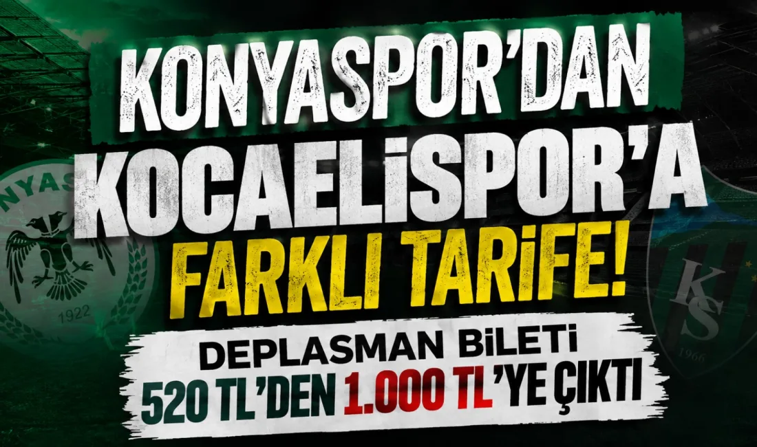 Konyaspor’un deplasman tribünü için belirlediği bilet fiyatı, Kocaelispor maçı öncesinde