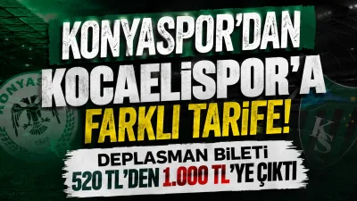 Konyaspor’un deplasman tribünü için belirlediği bilet fiyatı, Kocaelispor maçı öncesinde