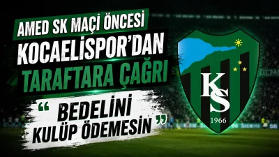 Kocaelispor Kulübü, ligdeki ilk iç saha müsabakası öncesinde taraftarlarına yönelik