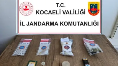 Kocaeli İl Jandarma Komutanlığı ekipleri, uyuşturucu ve uyarıcı madde ticaretinin