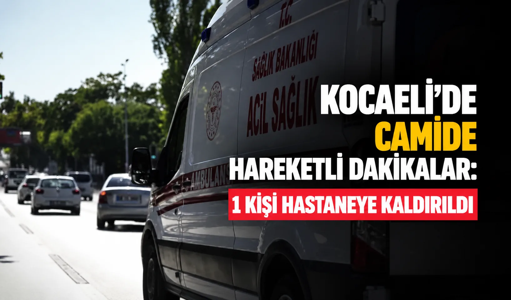 İzmit'te bir caminin avlusunda henüz belirlenemeyen bir nedenle fenalaşan vatandaş,