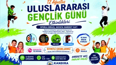 Kandıra Belediyesi, 12 Ağustos Uluslararası Gençlik Günü’nü kentte hareketli ve