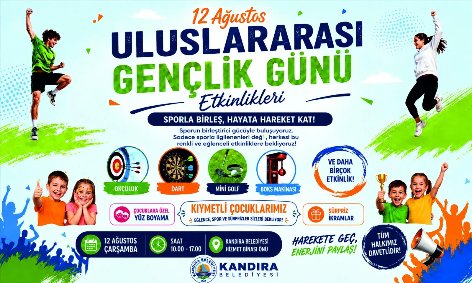 Kandıra’da 12 Ağustos Uluslararası Gençlik Günü Coşkusu Yaşanacak