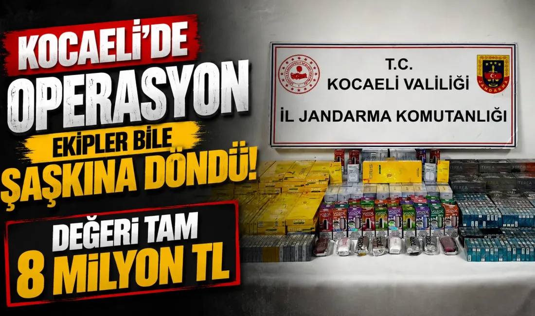 Kocaeli İl Jandarma Komutanlığı ekipleri, kaçakçılıkla mücadele çalışmaları kapsamında gerçekleştirdikleri