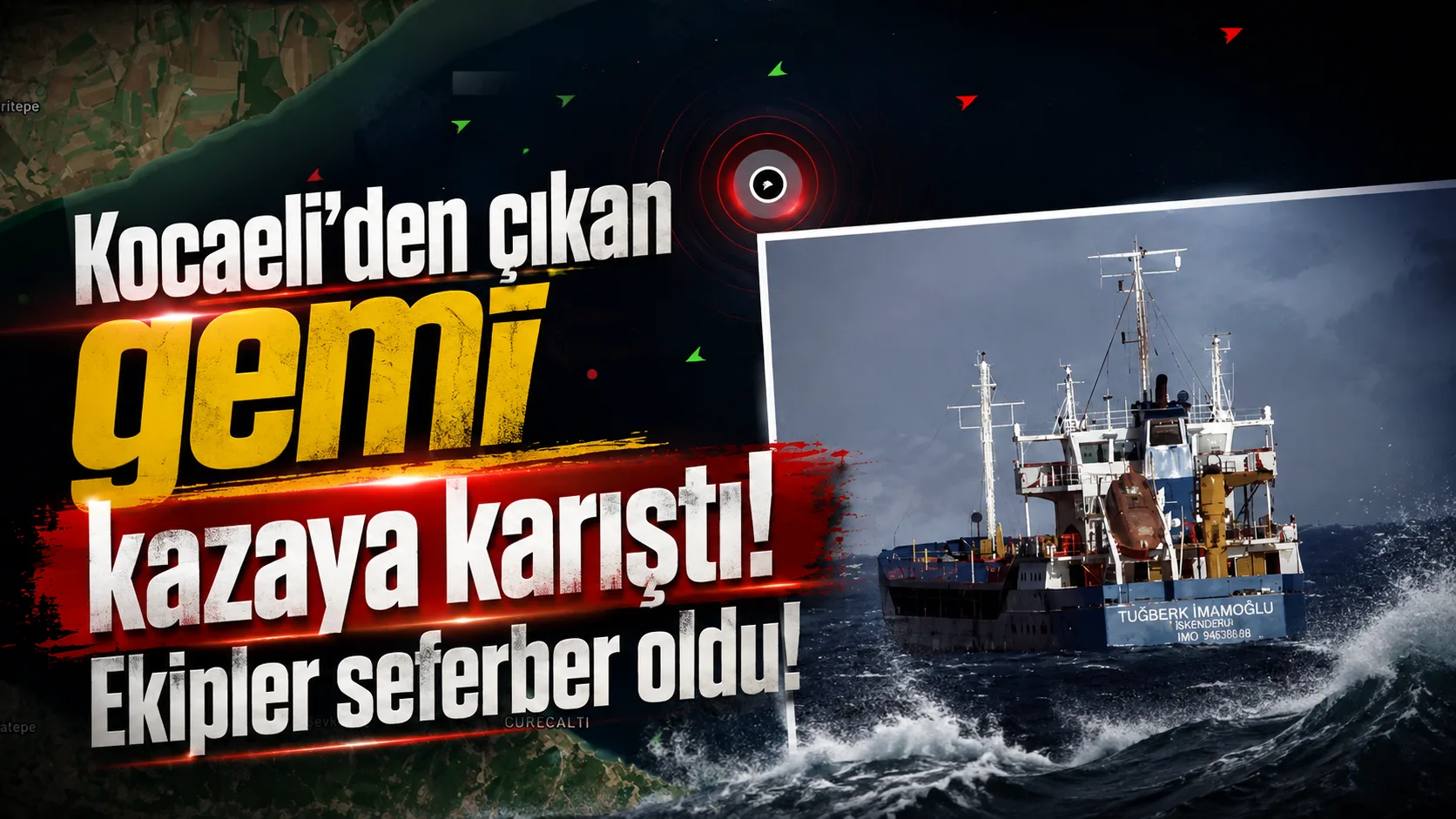 Kocaeli’den Aliağa’ya giden ALSU gemisi Silivri açıklarında TUĞBERK İMAMOĞLU gemisiyle