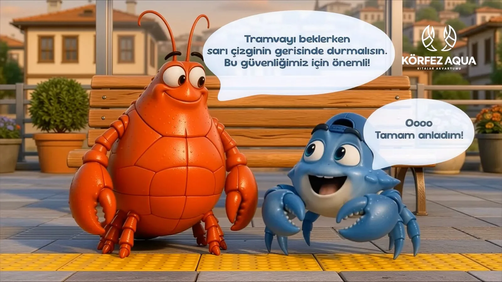 Körfez Aqua'nın sevimli kahramanları tramvayda