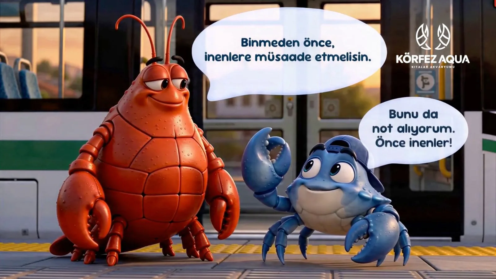 Körfez Aqua'nın sevimli kahramanları tramvayda