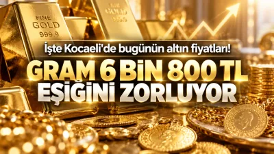 Kocaeli genelindeki kuyumcularda ve serbest piyasada altın fiyatları yeni güne