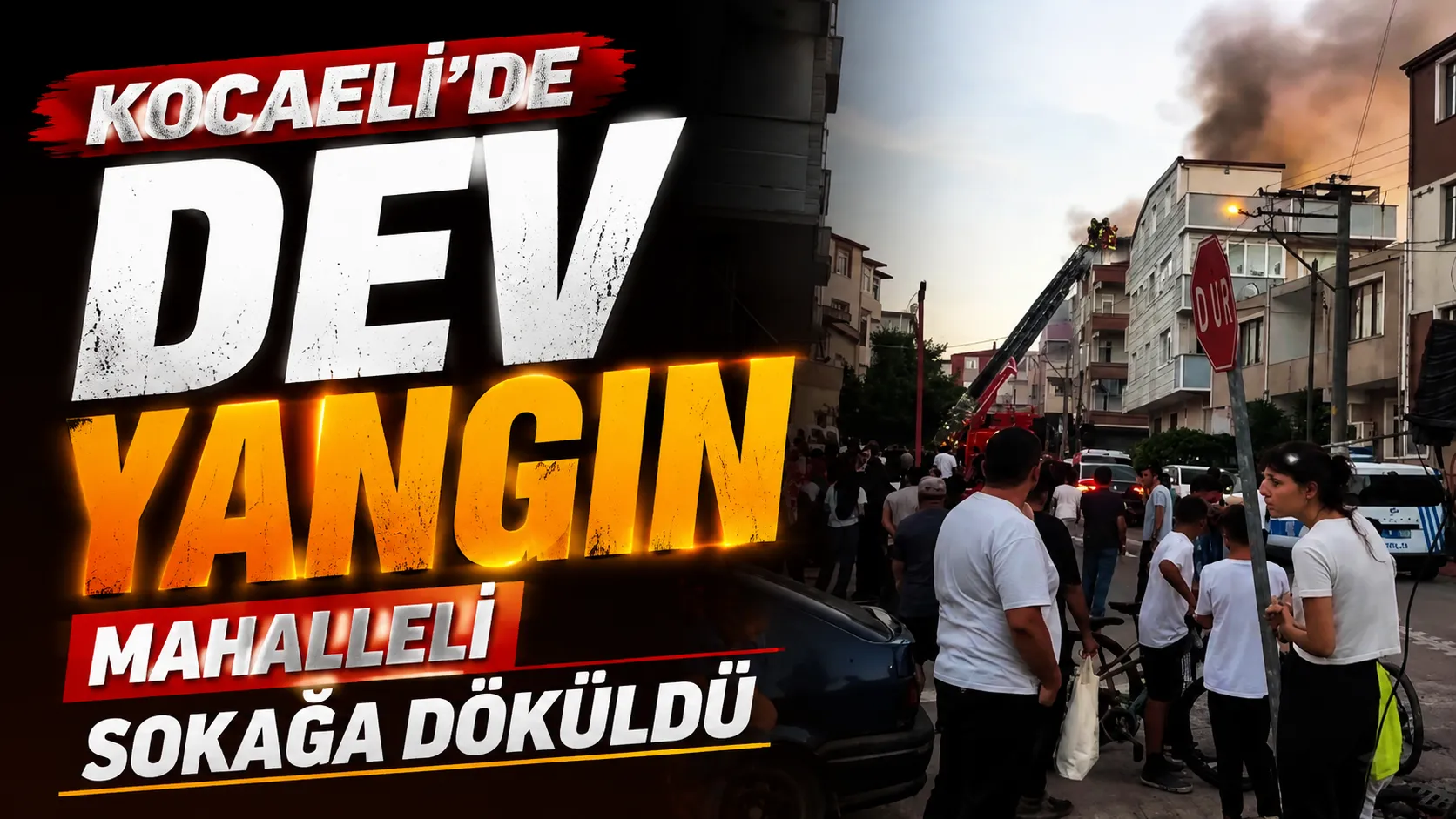 Kocaeli’nin Darıca ilçesinde bir binanın teras katında çıkan yangın mahalleliyi